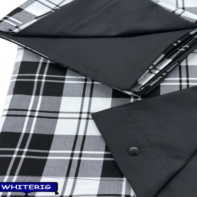 Single duvet set in Menzies black tartan Whiterig Truck Curtains